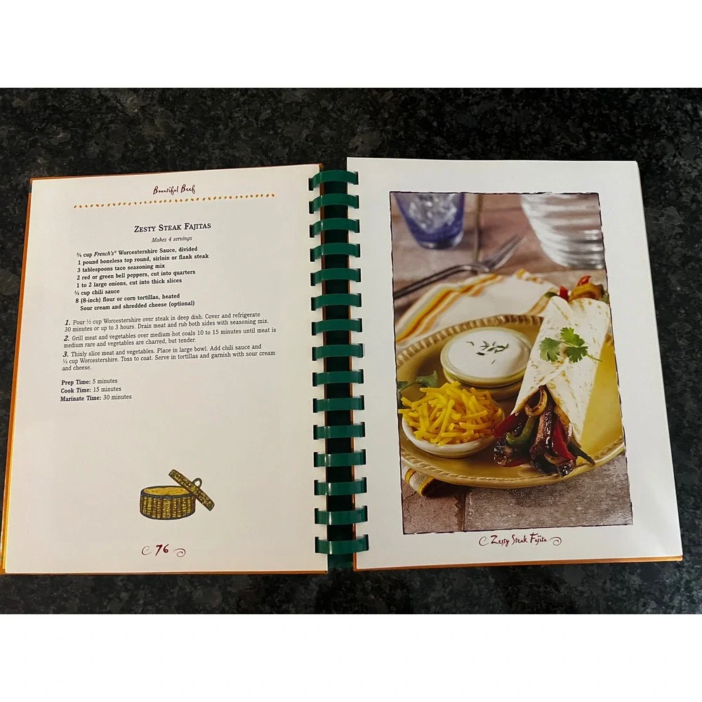 Mexican Cooking Spiral Bound Cookbook Recipes Chili Stew Tacos Fajitas‎ 2005
